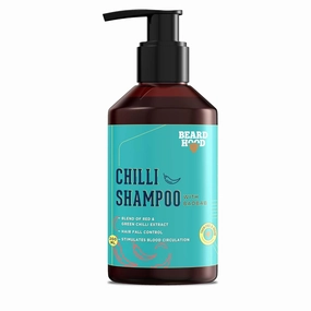 Beardhood Chilli Shampoo for Hair Growth, 200ml | Red & Green Chilli Extract | Hair Fall Control | Zero Toxin & Vegan