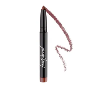 Beauty For Real Shadow Stx, All Day Latte - Rich Deep Plum - Waterproof, Cream-to-Powder Eyeshadow Stick - Built-in Sharpener - 0.05 oz