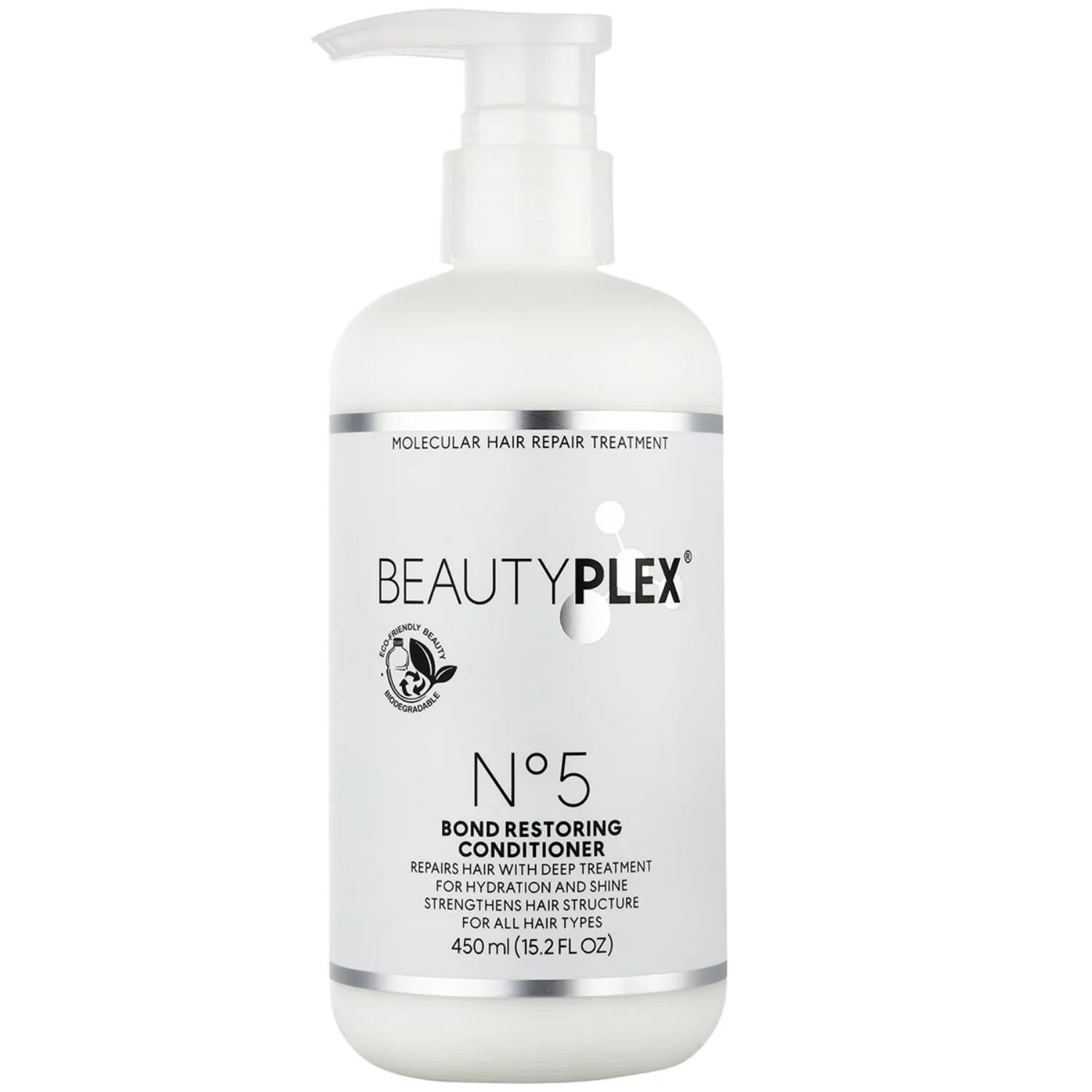 Beautyplex 5 Bond Restoring Conditioner | Molecular Hair Repair Treatment | Strengthens, Nourishes, Moisturizes & Repairs Hair Structure. Shining, Softness, Anti-Frizz. 450ml. (15.2 oz)