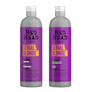 Bed Head by TIGI Keratin Shampoo and Conditioner Set for Damaged Blonde Hair, Serial Blonde Hair Care with Hydrolyzed Keratin, 25.36 fl oz, 2 pack