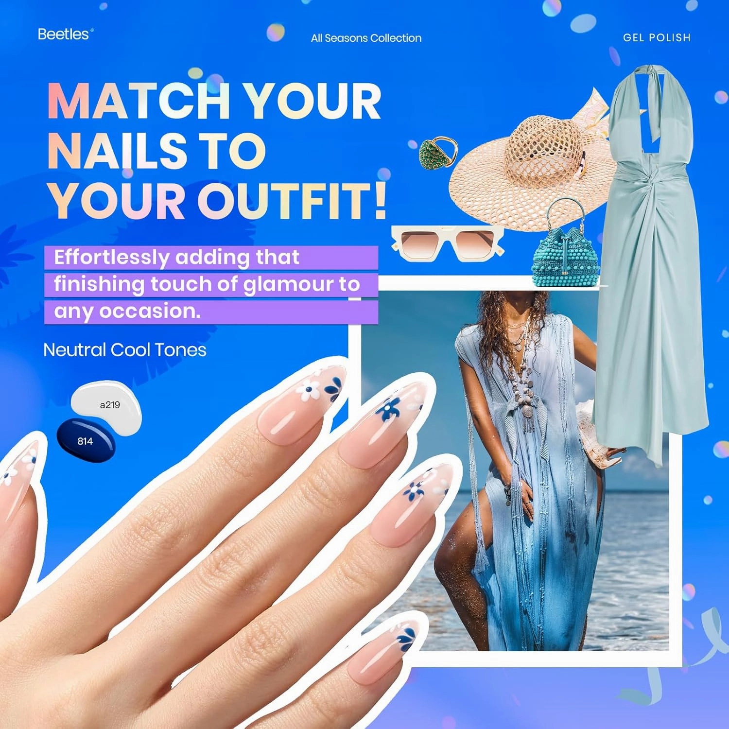 Beetles Gel Nail Polish 25 Colors Gel Polish Set Nude Pink Red Blue Gel Polish Chic Outfits Collection with 3Pcs Base Top Coat Gel Manicure Kit Salon DIY Home Gift for Women