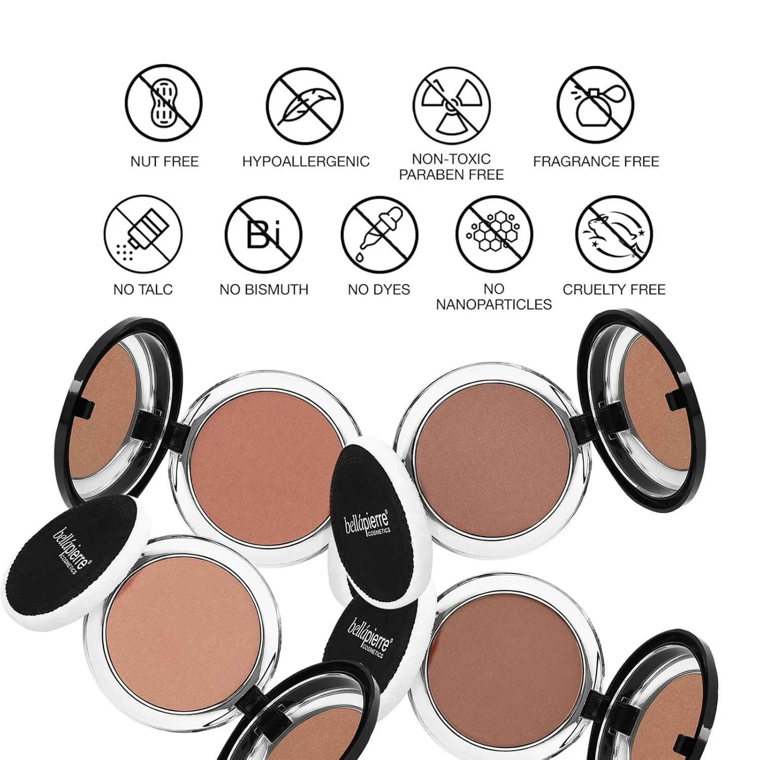 bellapierre Compact Mineral Blush | Warm Dewy Glow | Non-Toxic and Paraben Free | Suitable for All Skin Types | Compact Case - 0.35-Ounce – Desert Rose