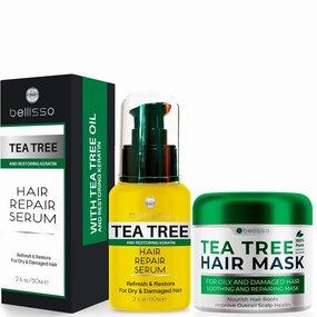 BELLISSO Tea Tree Oil Hair Mask and Tea Tree Oil Hair Serum