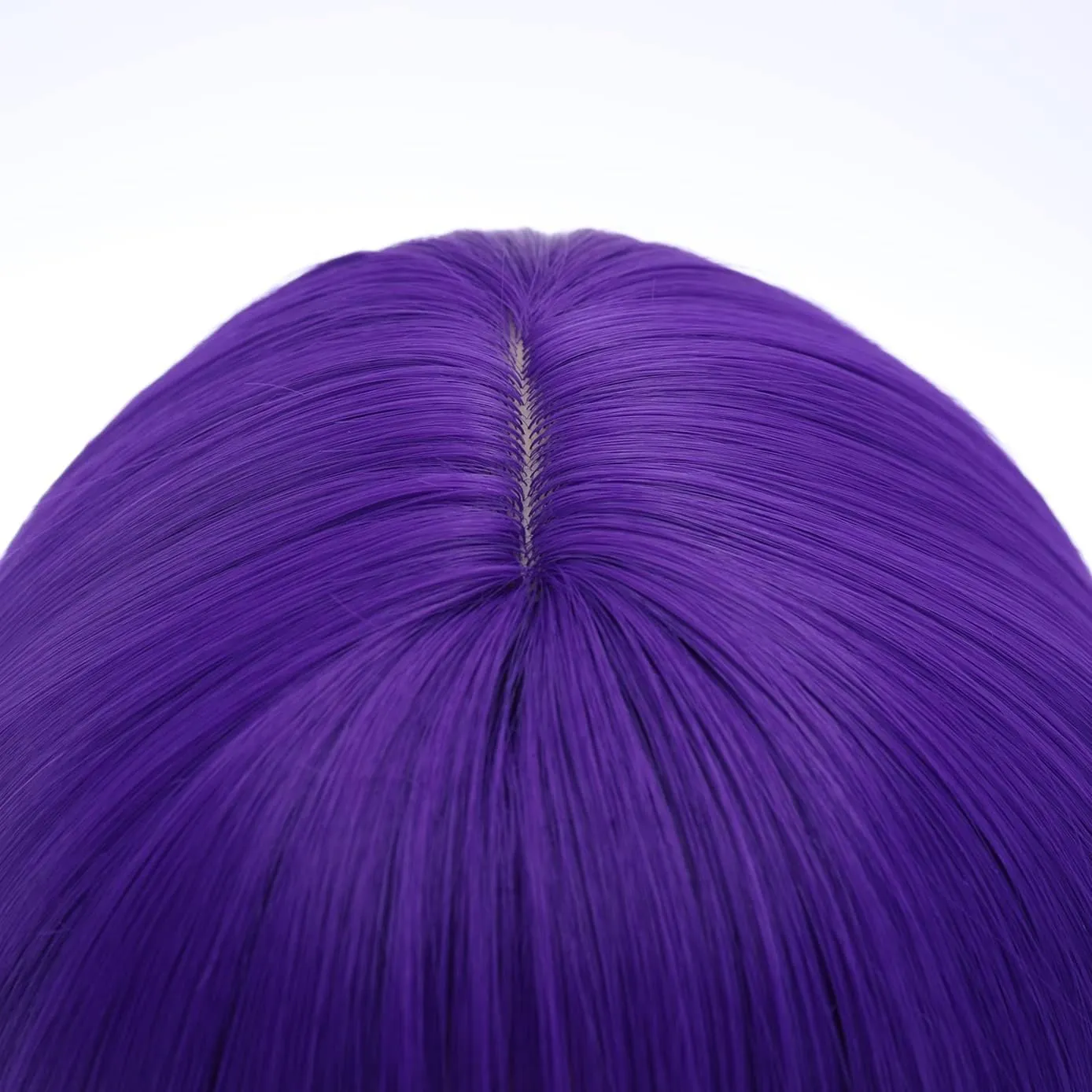 BERON Dark Purple Wigs Straight Long Hair Wigs with Bangs Women Fashion Heat Resistant Synthetic Natural Looking Wig for Cosplay Party or Daily Use