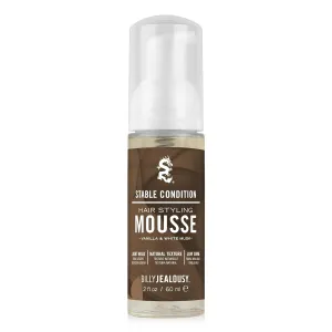Billy Jealousy Stable Condition Hair Styling Mousse for Men – Light Hold for Body & Lift, Frizz Control – Hydrates with Sea Moss & Kelp, Travel Size, Silicone & Residue-Free, Vegan, Vanilla White Musk