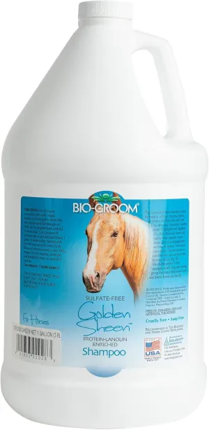 Bio-Groom Golden Sheen Horse Shampoo - Protein Lanolin, Mane and Tail Shampoo for Horses, Grooming Supplies, Cruelty-Free, Made in USA, Pet Shampoo Concentrate - 1 Gallon