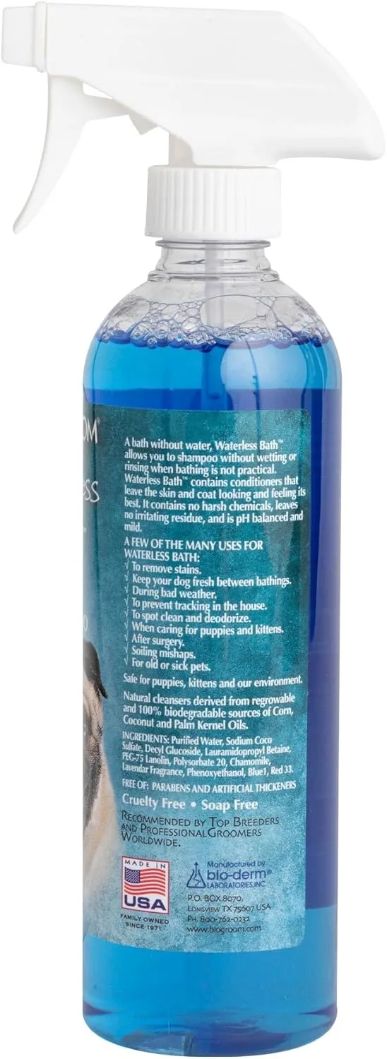 Bio-Groom Waterless Dog Shampoo - Tearless, No-Rinse, Dog Bathing Supplies, Puppy Wash, Cat & Dog Grooming Supplies, Cruelty-Free, Made in USA, Dry Shampoo Spray, Dog Products - 16 fl oz 1-Pack