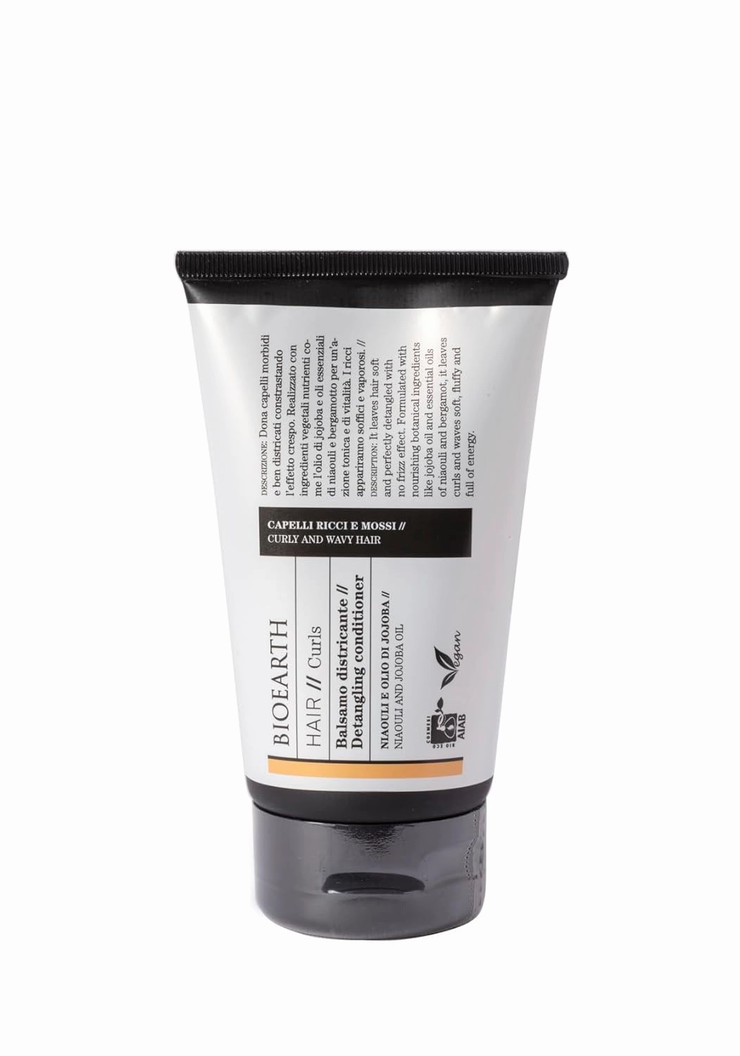 BIOEARTH Hair, Detangling conditioner for curly and wavy hair, with toning and vitalising effect, Made in Italy, Vegan, AIAB Certified - 150ml Pack