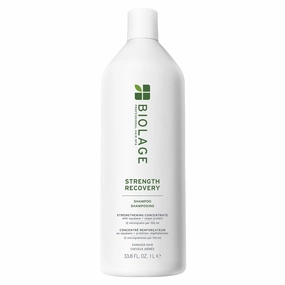 Biolage Strength Recovery Shampoo - Reduces Breakage & Detangles, For Damaged Hair, With Olive Squalane & Vegan Proteins, Paraben & Mineral Oil-Free, Packaging May Vary