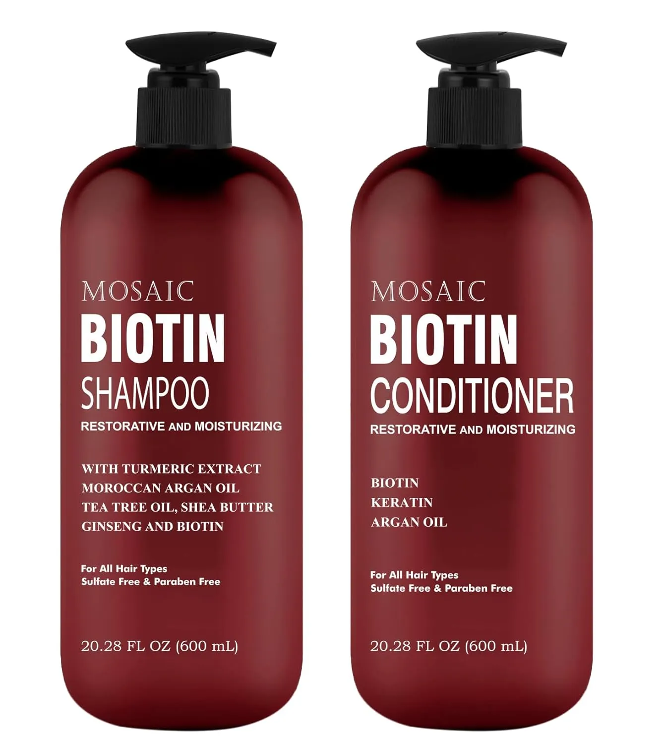 Biotin Volumizing Shampoo and Conditioner Set for Thinning Hair and Regrowth - Ultimate Anti Hair Loss, Thickening Growth Treatment Care for Men & Women