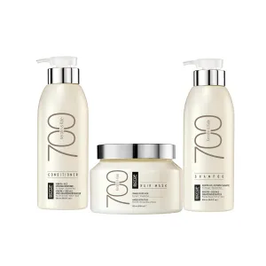 Biotop Professional 700 Keratin   Kale Hair Mask (18.6 oz)   Shampoo (16.9 oz)   Conditioner (16.9 oz) – Strengthening & Smoothing Hair Care Trio for Damaged Hair