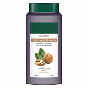 BK Walnut Volume and Bounce Shampoo and Conditioner | For Fine and Thinning Hair| Volumizing Shampoo for Thin Hair |100% Botanical Extracts |340ml