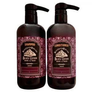 Black Canyon Black Currant & Burnt Sugar Scented Argan Oil Hair Shampoo and Conditioner Set, 16 Oz Shampoo - 16 Oz Conditioner