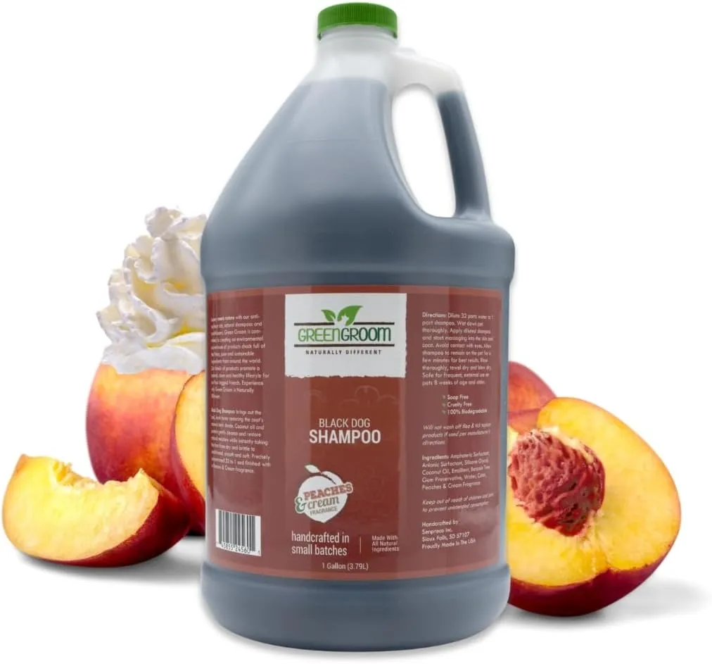 Black Dog Shampoo, Gallon | Coconut Oil and Protein, Natural Ingredients, Restores The Coat's Dark Shade, Softens and Hydrates