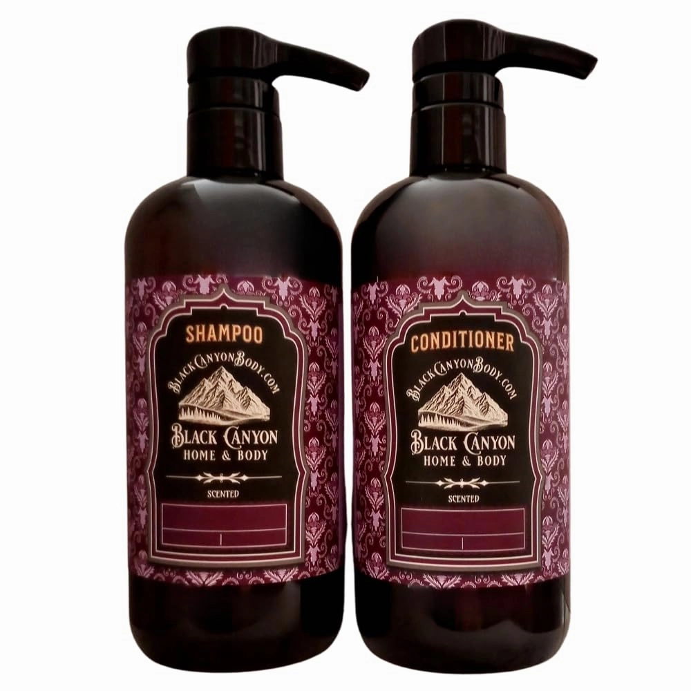 Black Canyon Apple Ambrosia Scented Argan Oil Hair Shampoo and Conditioner Set, 16 Oz Shampoo - 16 Oz Conditioner