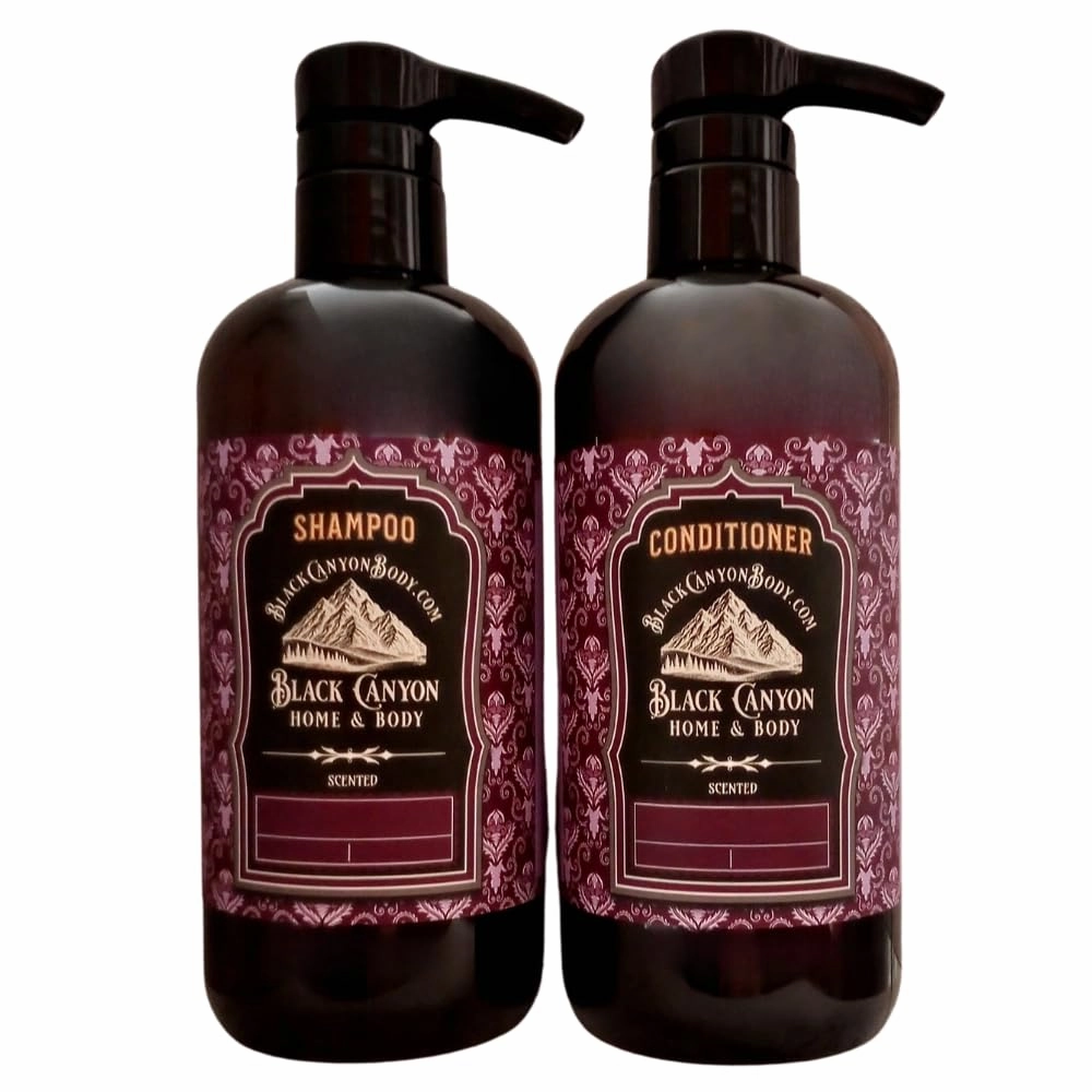 Black Canyon Vanilla Ginger & Brown Sugar Scented Argan Oil Hair Shampoo and Conditioner Set, 16 Oz Shampoo - 16 Oz Conditioner