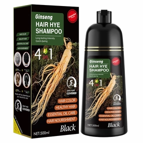 Black Hair Dye Shampoo 3 in 1 for Women & Men 100% Gray Hair Coverage - Herbal Ingredients Natural Plant Hair Color - Hair Dye in Minutes 500ML