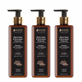 Black Seed Activated Charcoal Shampoo with Conditioner |Suitable for Men & Women (200 MLPACK 3)