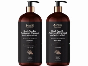 Black Seed Activated Charcoal Shampoo with Conditioner |Suitable for Men & Women (400ML PACK 2)