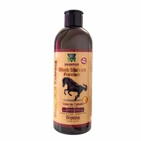 Black Stallion Premium Shampoo – Horsetail Extract & Biotin – Salt-Free Hair Cleanser with Keratin & Micellar Water – 33.8 fl oz
