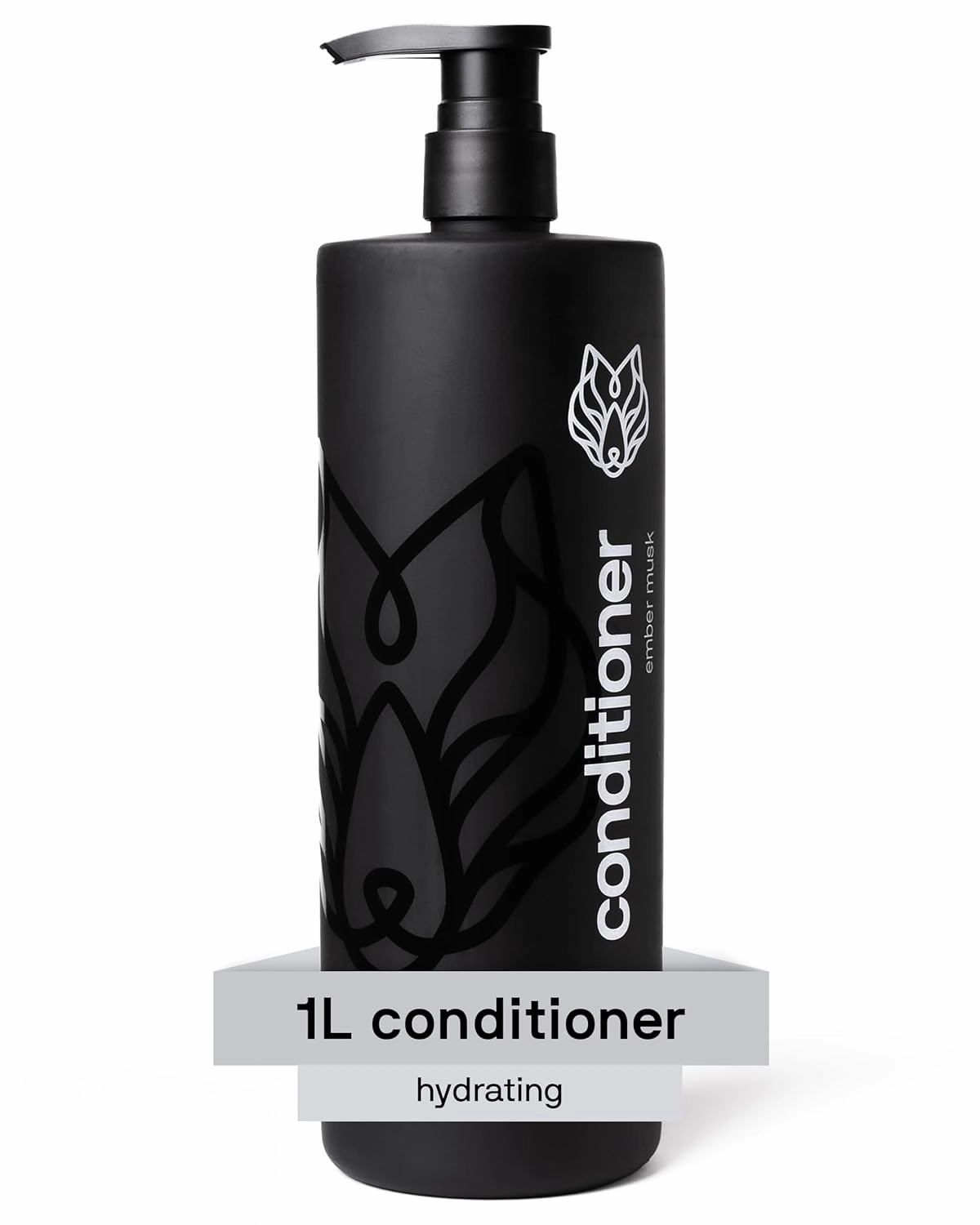 Black Wolf Mens Everyday Hair Conditioner, 1 Liter - Salon-Grade Professional Deep Conditioner Smooths, Detangles & Locks in Moisture for Hydrated & Moisturized Scalp - Hydrating For All Hair Types