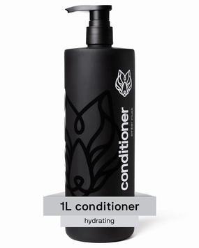 Black Wolf Mens Everyday Hair Conditioner, 1 Liter - Salon-Grade Professional Deep Conditioner Smooths, Detangles & Locks in Moisture for Hydrated & Moisturized Scalp - Hydrating For All Hair Types