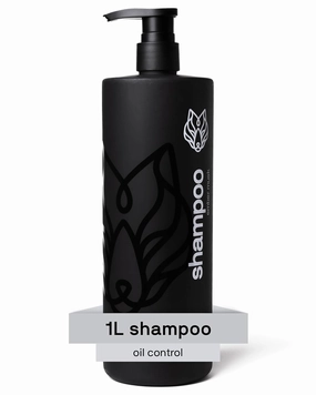 Black Wolf Mens Shampoo for Oily Hair, 33.8 Fl Oz - Charcoal-Infused Oil Control Shampoo with Moisturizing & Deep Cleansing Formula Hydrates & Nourishes Scalp - Daily Hair Care for Men