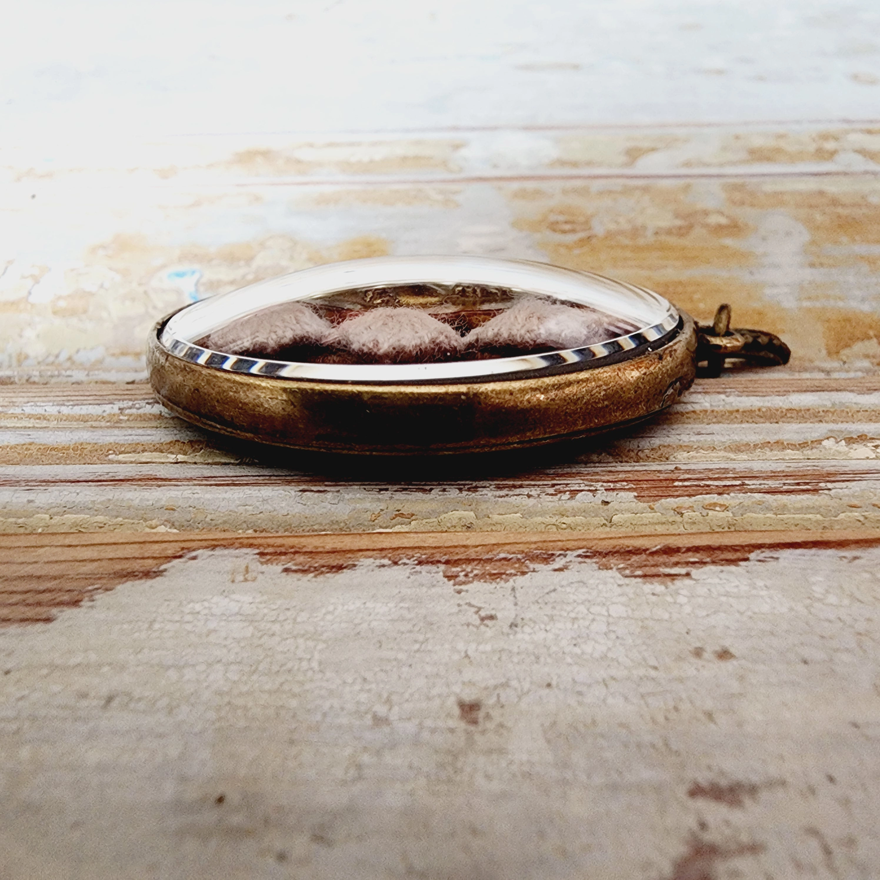 Blessed Mother Under Domed Glass Pendant