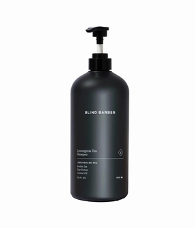 Blind Barber Lemongrass Tea Men's Shampoo - Natural Shampoo for Men with Minty, Refreshing Scent - Smoothing Formula Designed to Remove Build-Up   Debris - 32 oz