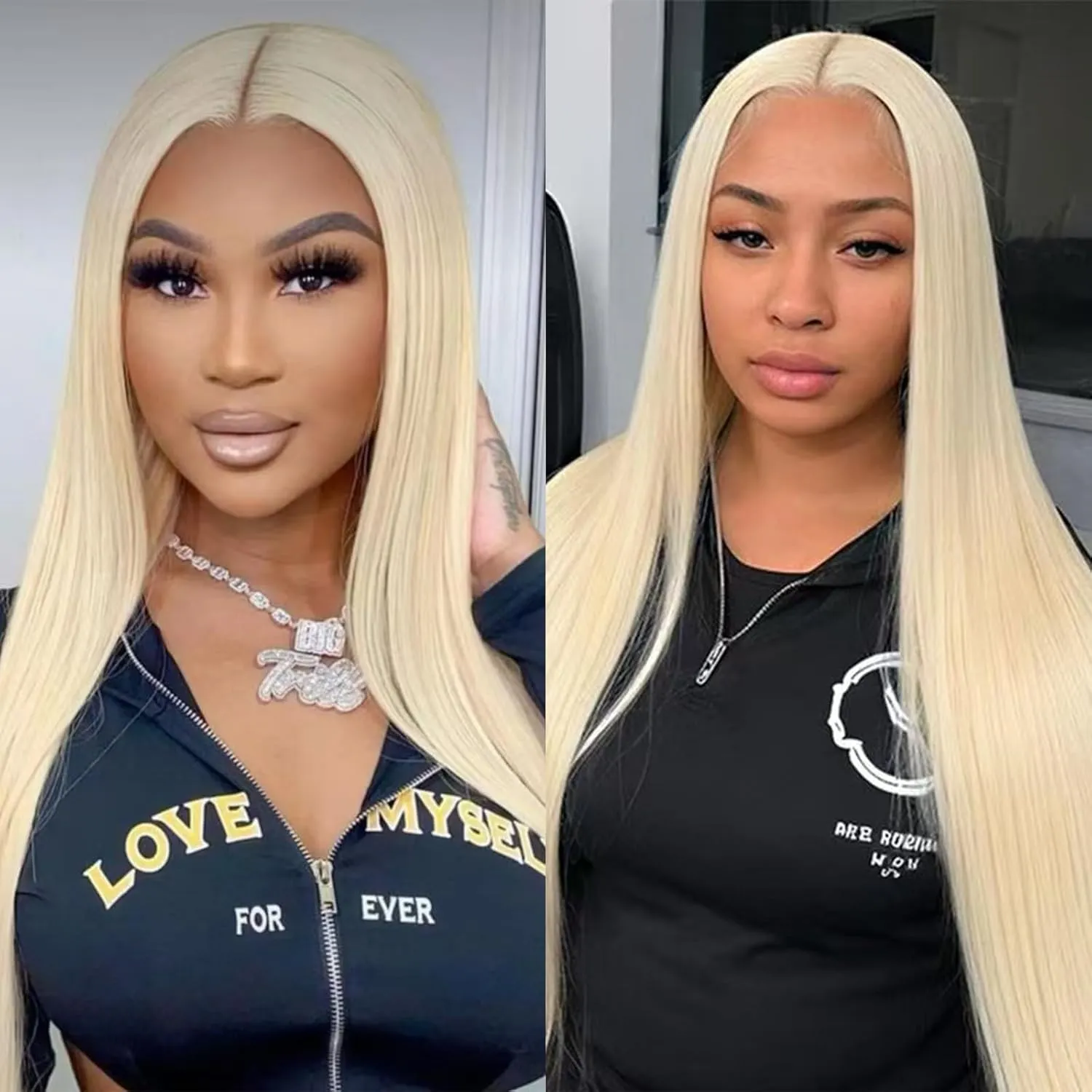 Blonde Wig Synthetic Lace Front Wig Glueless 13x4 HD Lace Front Wigs Pre Plucked 613 Long Straight Ready to Wear Wigs for Black Women 26 Inch