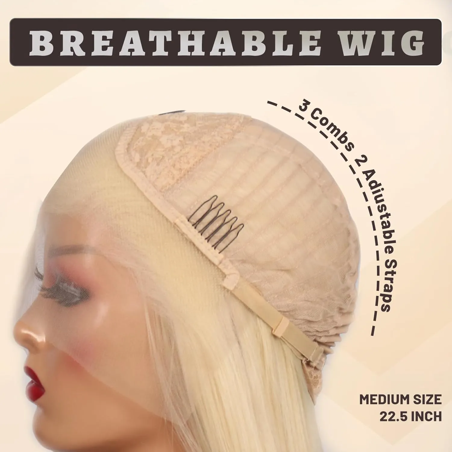 Blonde Wig Synthetic Lace Front Wig Glueless 13x4 HD Lace Front Wigs Pre Plucked 613 Long Straight Ready to Wear Wigs for Black Women 26 Inch