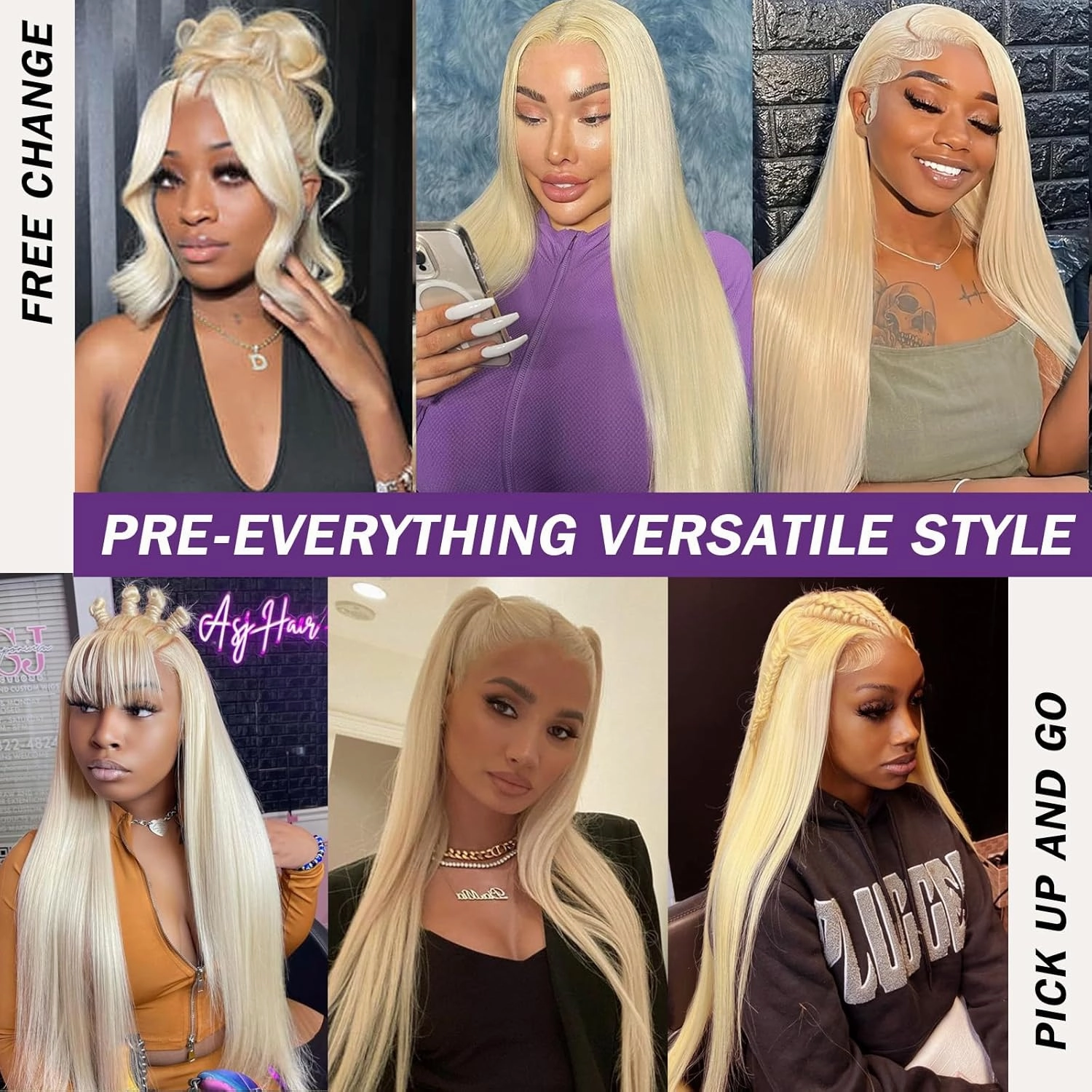 Blonde 13x4 HD Straight Lace Front Wigs with Baby Hair Lace Front Wigs Pre Plucked Natural Hairline Glueless Heat Resistant Fiber Hair Wig for Fashion Women (30Inch)