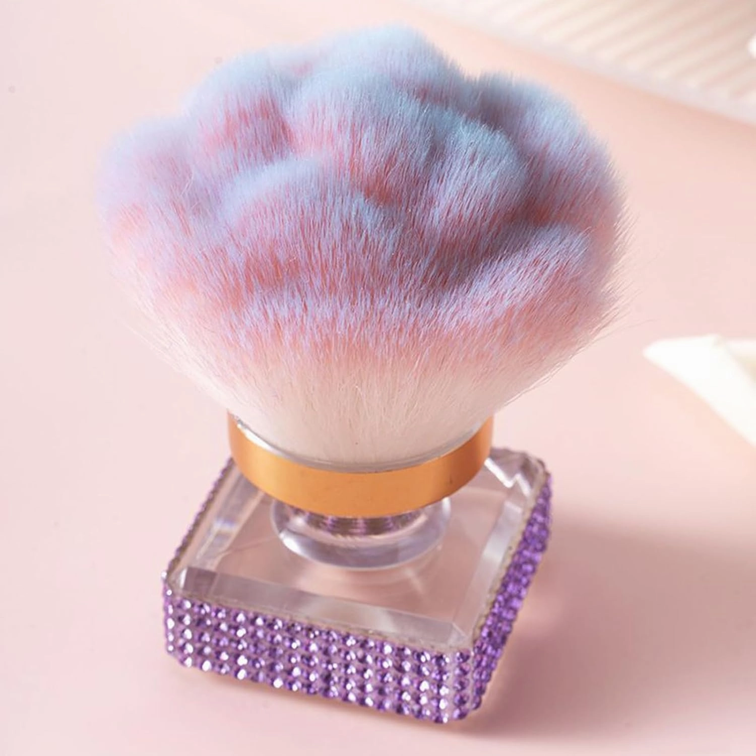 Blush Brush for Cheeks,Makeup Brushes Blush Contour - Soft Bristles Manicure Make Up Tool for Highlighting Fingernail Cleaning