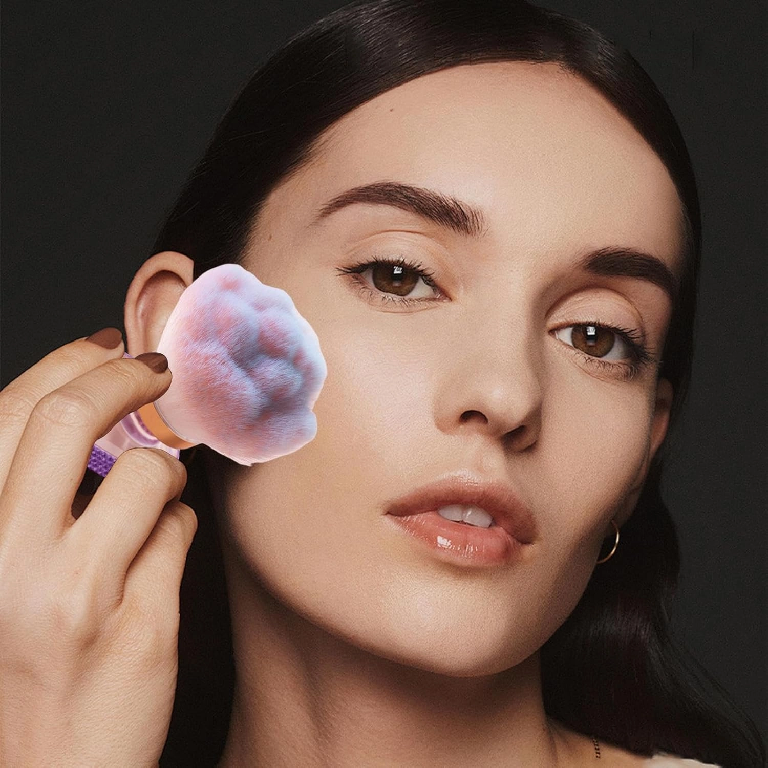 Blush Brush for Cheeks,Makeup Brushes Blush Contour - Soft Bristles Manicure Make Up Tool for Highlighting Fingernail Cleaning