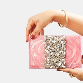 Blushing Quartz Clutch