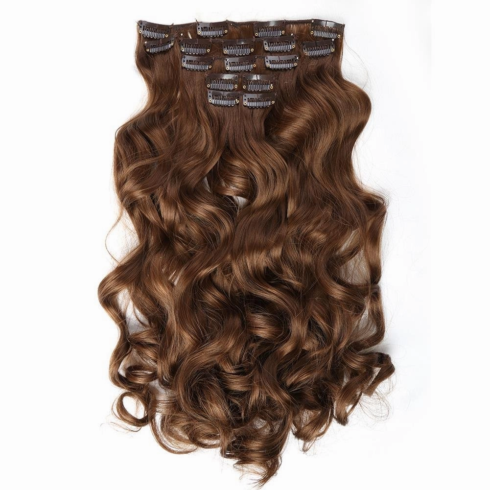 Body Wave Clip in Hair Extension Synthetic Hairpieces 20"#10
