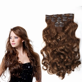 Body Wave Clip in Hair Extension Synthetic Hairpieces 20"#10