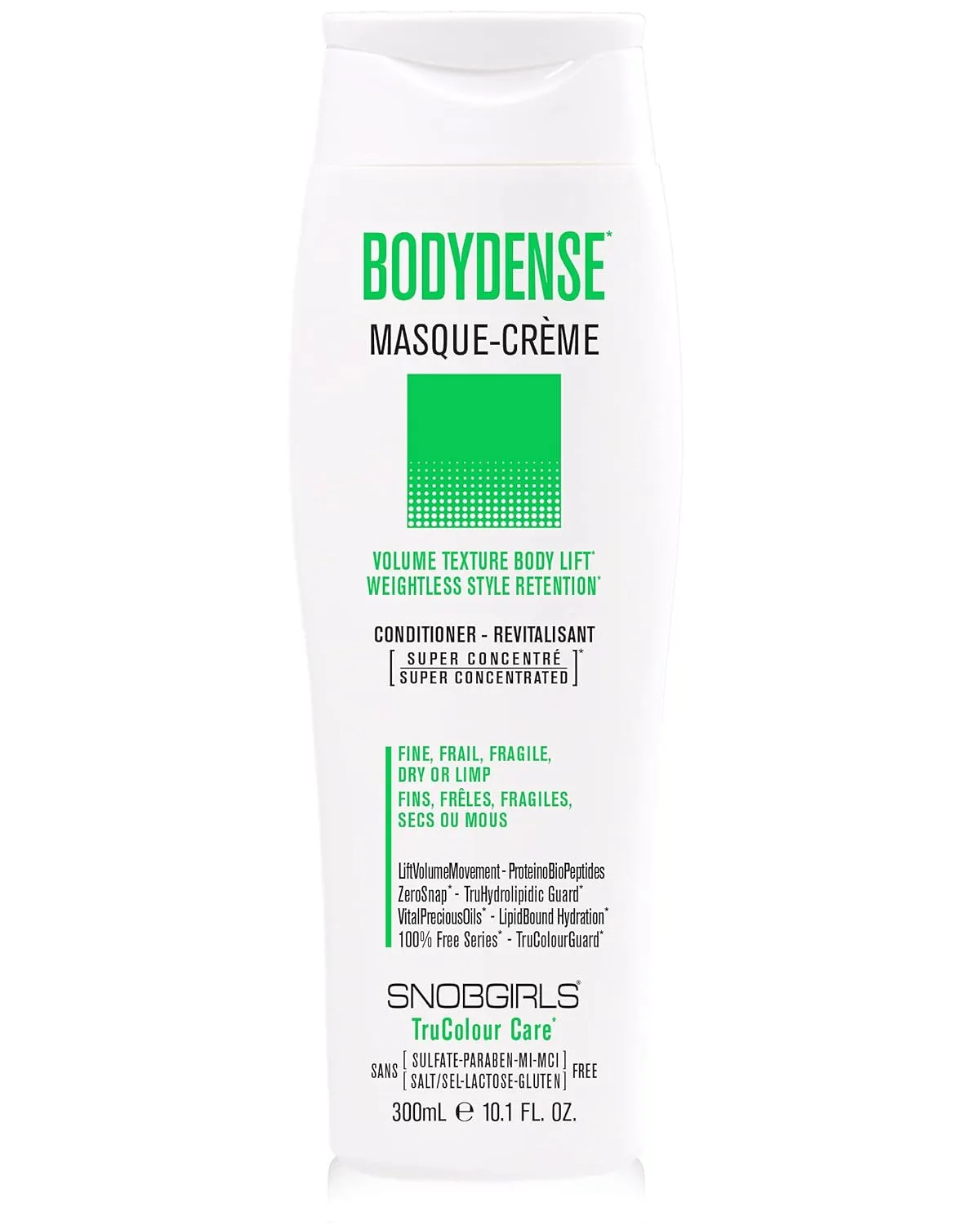 BODYDENSE Vegan Plumping & Hydrating Volumizing Conditioner 1 Minute Hair Mask Volume Texture Body Lift. Weightless Volume for Fine, Dull, Dry Hair