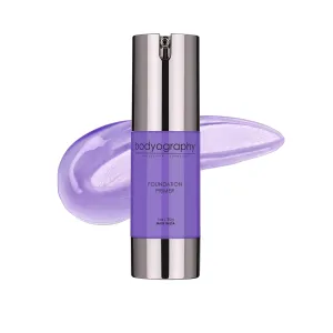 BODYOGRAPHY - Foundation Primer (Purple): Flawless Anti-Aging Salon Makeup Primer w/Vitamin E, A, Jojoba, Grapeseed Oil | Control Shine | Gluten-Free, Cruelty-Free, 1 oz.
