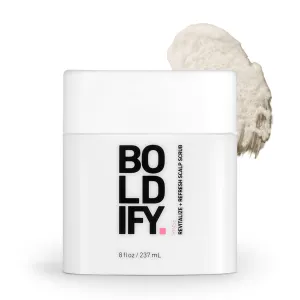 BOLDIFY Sulfate-Free Scalp Scrub - Hair Exfoliating Pre-Wash Treatment - Supports Hair Growth and Detox - Exfoliator Scrub