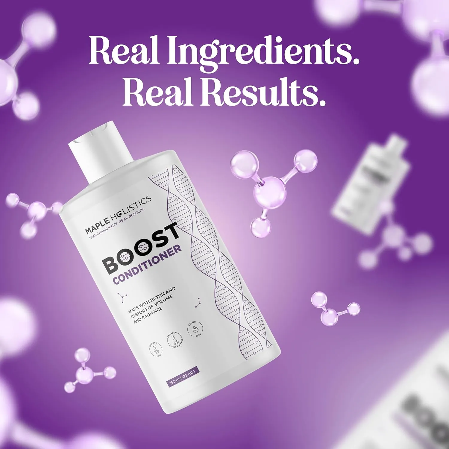 Boost Biotin Conditioner for Hair Growth - Sulfate Free Biotin and Collagen Conditioner for Women and Men with Moisturizing and Volumizing Castor and Rosemary Oil for Fine Weak & Dull Hair (16 Fl Oz)