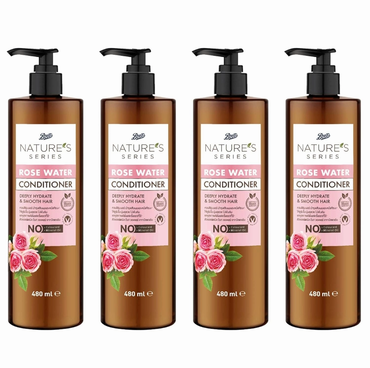 Boots Nature's Series Rose Water Conditioner 16.23 Fl Oz. (Pack of 4)