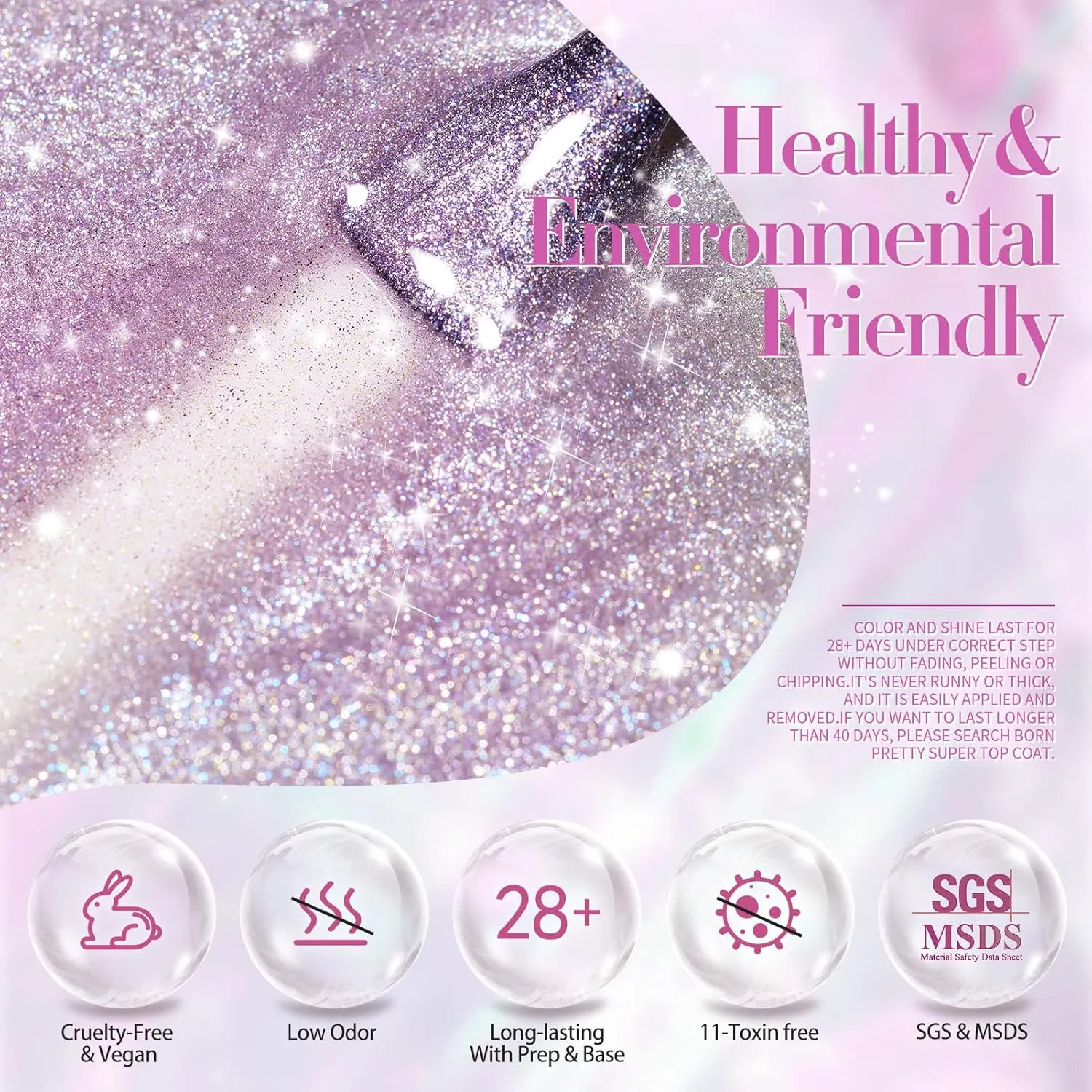 Born Pretty Cat Magnetic Gel Nail Polish Set Auroras 9D Cat Magnetic Eye Glitter Gel Polish Nail Art Manicure Collection Gift 6PCS 7ML
