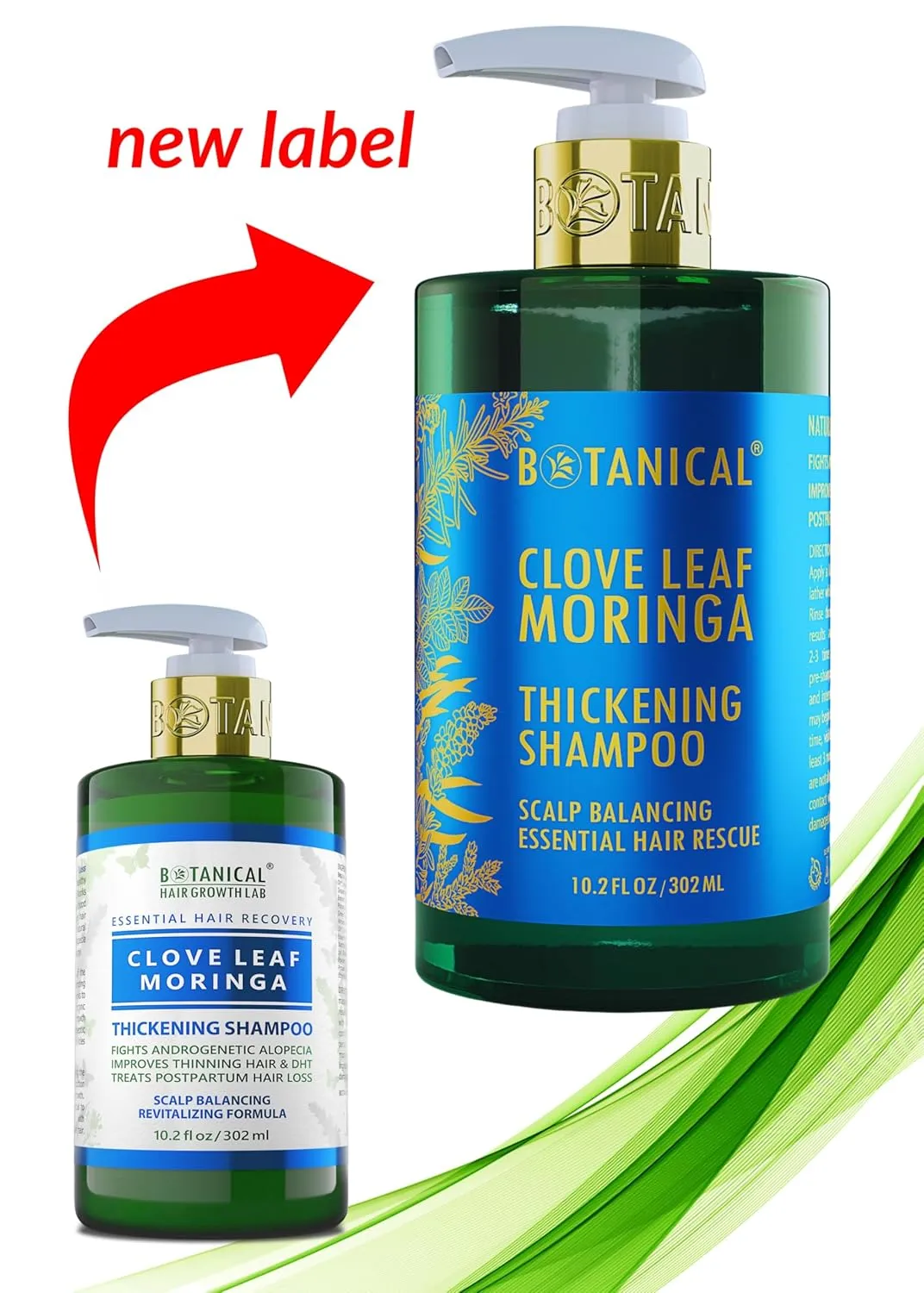 Botanical Hair Growth Shampoo for Hair Thickening Anti-Thinning Scalp Stimulating Natural Anti-Hair Loss Therapy For Women & Men 10.2 Fl Oz
