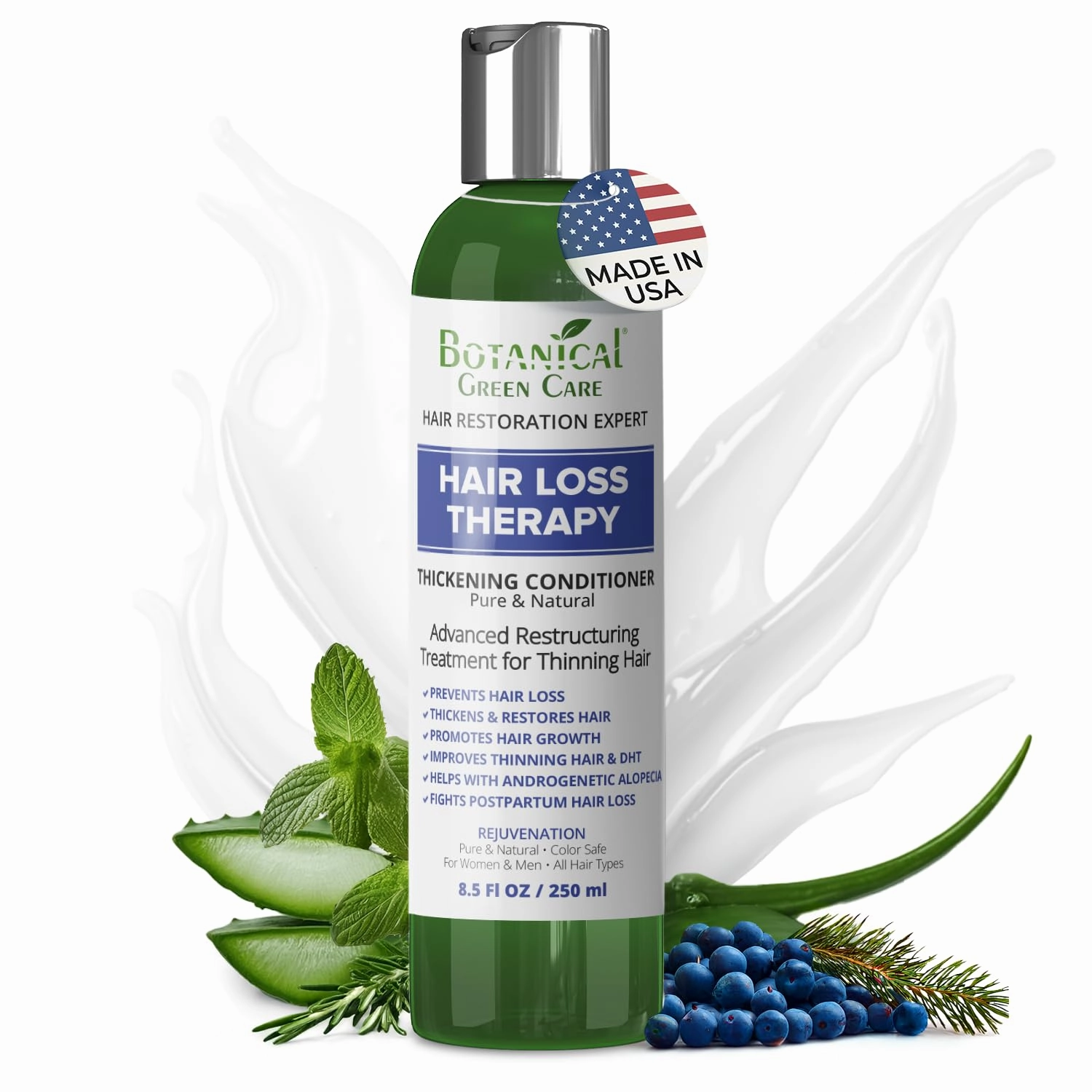 Botanical Green Care Thickening & Volumizing Conditioner for Thinning Hair, Hair Growth Conditioner, Hair Strengthening, Color Safe Products