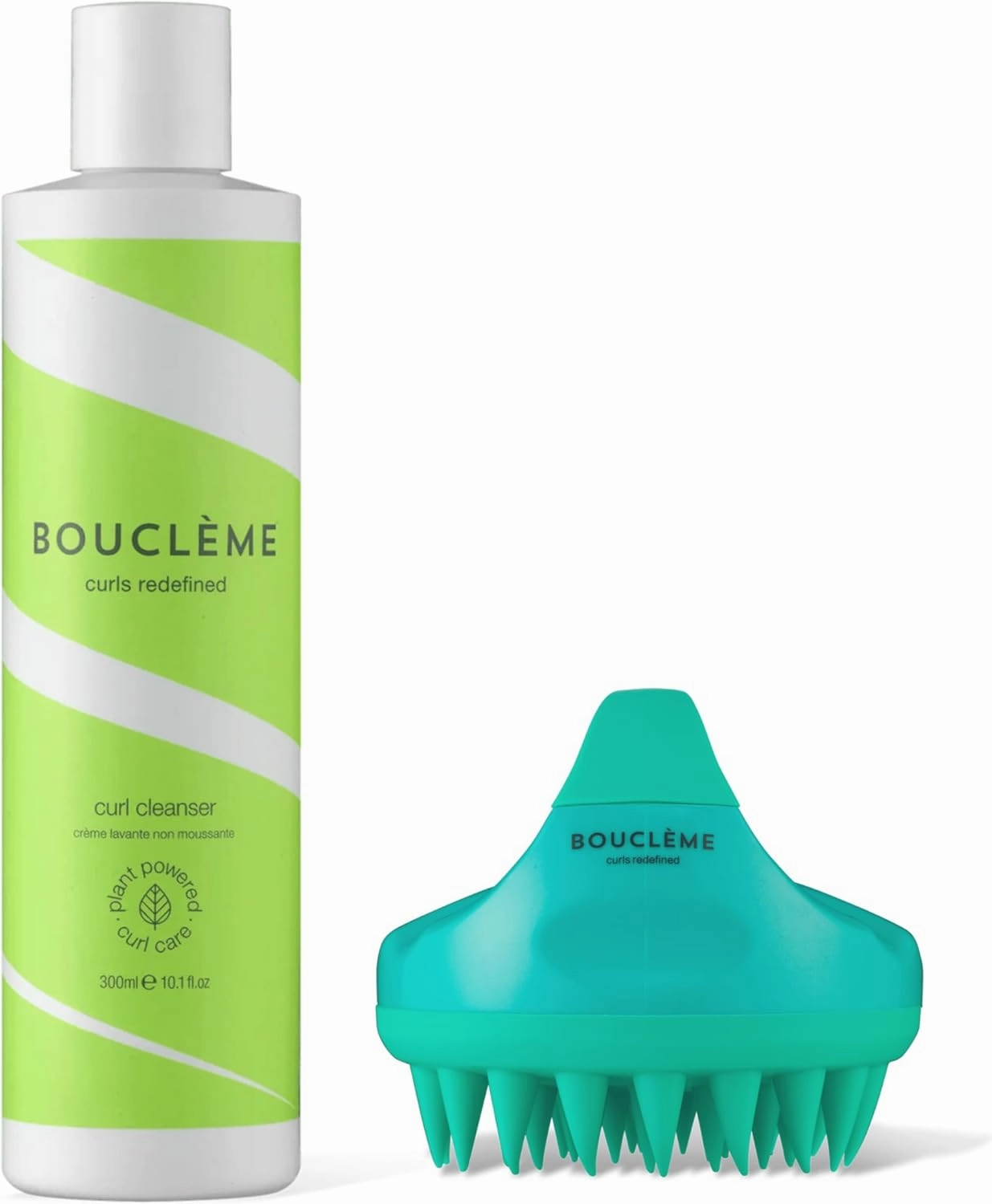 Boucléme Curl Cleanser - No Foam - Removes Dirt   Bouclème - Scalp Massager - Stimulating Head Massager - Shampoo Brush for Curls
