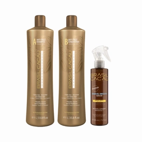 Brasil Cacau Anti Frizz Bundle 1 Lt & Gradual Smooth Serum 215ml