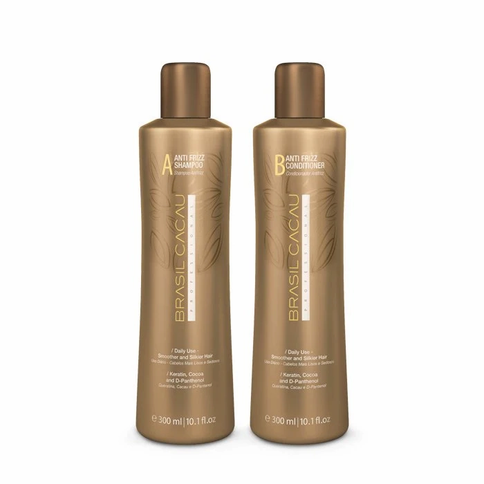 Brasil Cacau Smoothing Anti Frizz Shampoo And Conditioner Duo Pack - 300ml