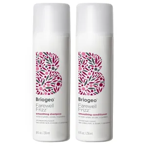 Briogeo Farewell Frizz Smoothing Shampoo   Conditioner Set, Tame Frizz and Restore Shine to Dull, Dry Hair, Nourishes and Smooths, Argan Oil for Shine, Vegan, Cruelty-Free, 2 x 8 fl oz
