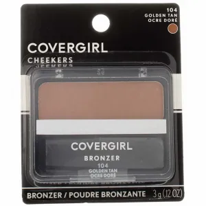 Bronzer, 104 Golden Tan, .12 Oz, Sun-Kissed Glow Bronze Blush for Cheeks | Bundled with Makeup Cleansing Cloth, Silky-Smooth Formula Blush Makeup Bronze [Pack Of 6]